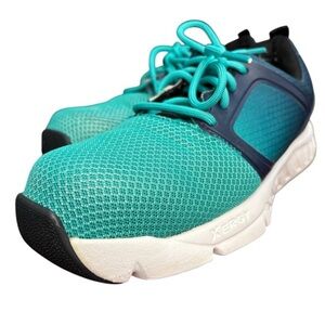 HYTEST Alpha XERGY Teal Nano Toe SD, Casual Oxford Teal and Black, Women’s Sz 8M